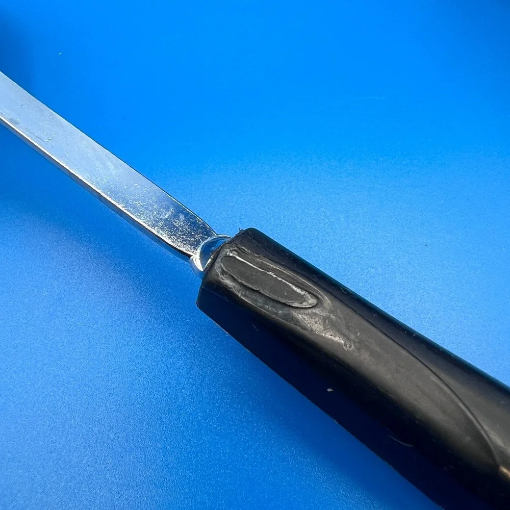 EKCO USA Vintage Basting Spoon Stainless Steel Black Handle 11.75 Inch Utility